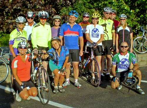 Thursday evening riders in Cape Elizabeth - August 2009 Thursday evening riders in Cape Elizabeth - August 2009