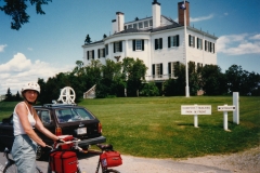 Bike Rally in Union 1989  Carolyn Davis & Waldo House  Photo courtesy of Evelyn Cookson