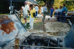 Bike Rally in Union 1989  This is the hole where beans ham & turkey were cooked  Photo courtesy of Evelyn Cookson