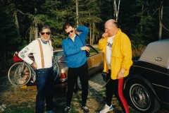 Mother's Day 1990 in Bar Harbor  Carl Akins, Charlie LaFlamme, Bob Porter at Pretty Marsh  Photo courtesy of Evelyn Cookson