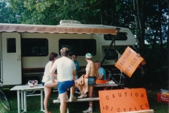 Duck Puddle Campground, Bike Rally 1990  Gary, Pete, Mike  Photo courtesy of Evelyn Cookson