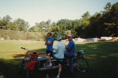 Duck Puddle Campground, Bike Rally 1990  Carl Akins, Roger Emmons  Photo courtesy of Evelyn Cookson
