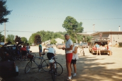 Errol NH trip 1990  Before starting 45 miles, up hill a lot  Photo courtesy of Evelyn Cookson