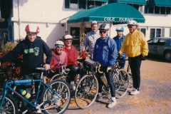 Cole Farm Breakfast ride 10/19/92  Turk, Mike Morrison, Roger, Bob, Ellen, William  Photo courtesy of Evelyn Cookson