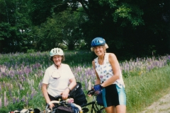 Machias trip 1993(?)  (Note film was dated 11/17/1990 but lupines unlikely that time of year -Ed.)  Photo courtesy of Evelyn Cookson