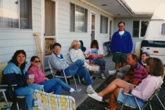 Machias trip 1993  Patty, birdwatcher lady, Bob S, Maggie, Carolyn  Rachel, Charlie, Bill S  Photo courtesy of Evelyn Cookson