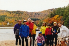 5 Covered Bridge ride 1994  Nola Urban, Bob Porta, Maggie Guthrie  Steve Rines, Gary Davis, Evelyn, Bill, Mike D.  Photo courtesy of Evelyn Cookson