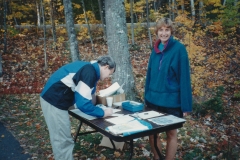 107 miles over 4 notches  Bill S. signing in with Carol Lyn Davis  Photo courtesy of Evelyn Cookson