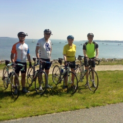 The Yarmouth Saturday ride stops along the East End in Portland, en route to Standard Baking Co.