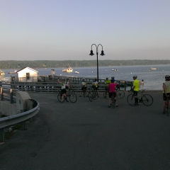 CBBC Wednesday night ride at Cousins Island landing