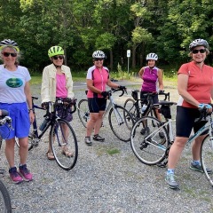 5-riders-on-10-mile-ride-to-Lamoine-beach-and-Marlboro-beach-on-club-camping-trip-Kathy-P-photo